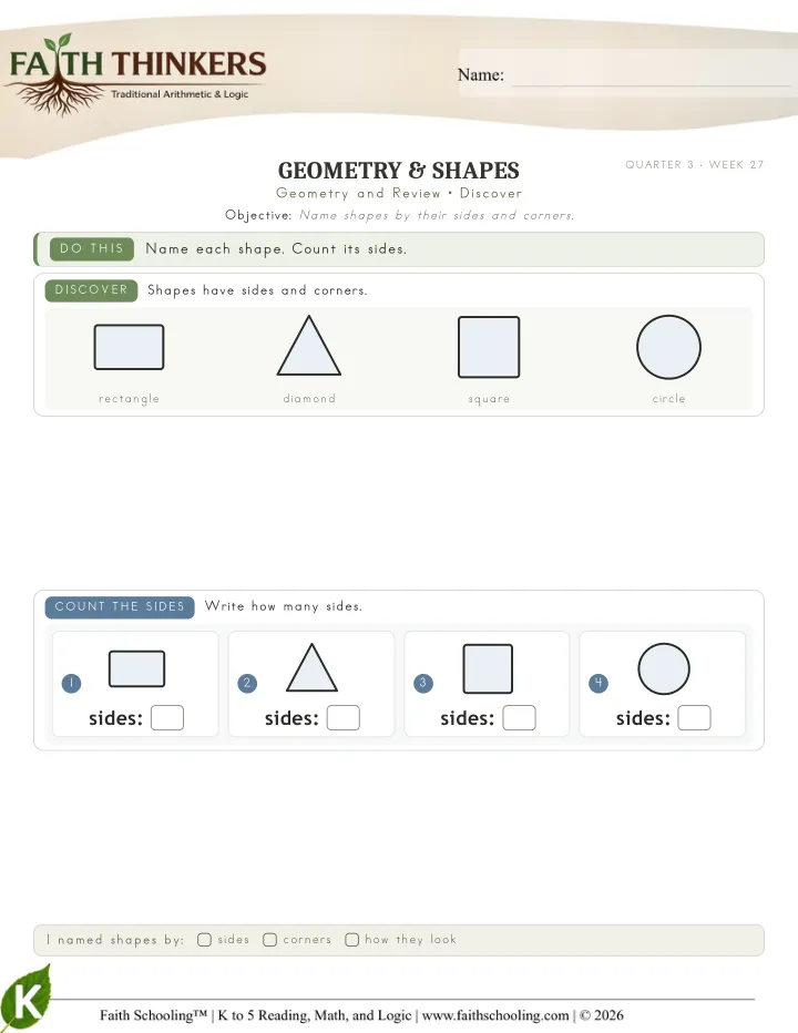 Discover worksheet sample