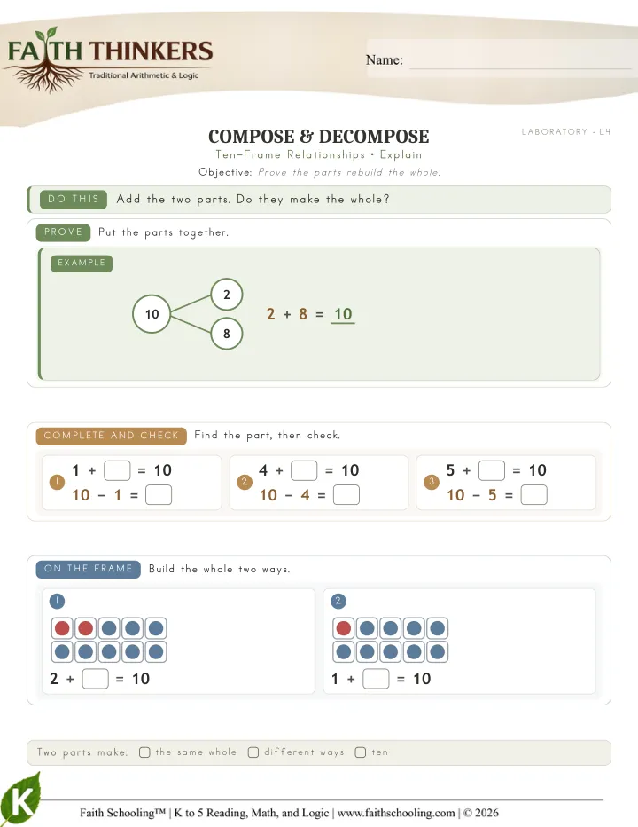 Explain worksheet sample