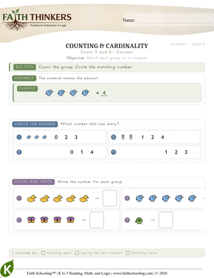 Connect worksheet sample