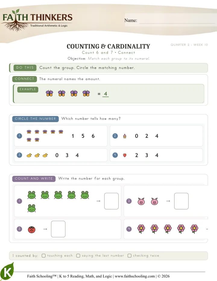 Connect worksheet sample