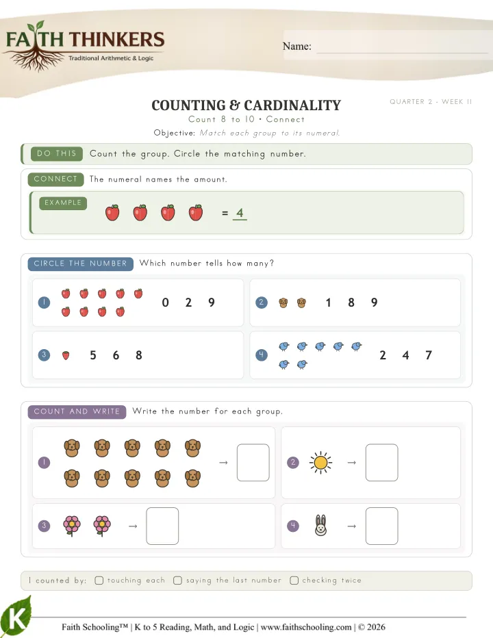 Connect worksheet sample