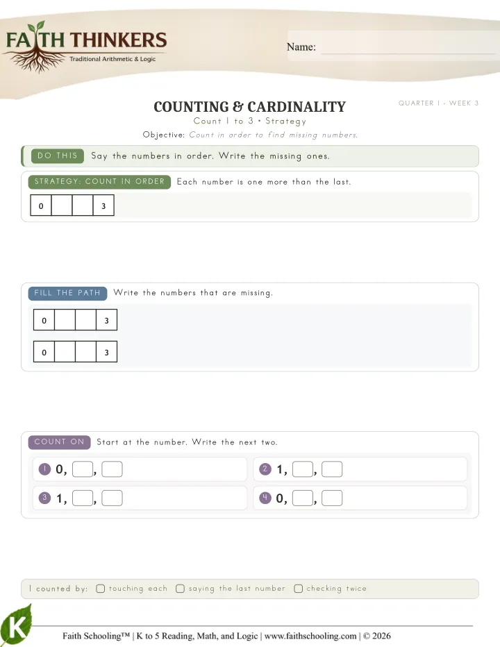 Strategy worksheet sample