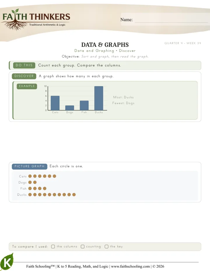 Discover worksheet sample