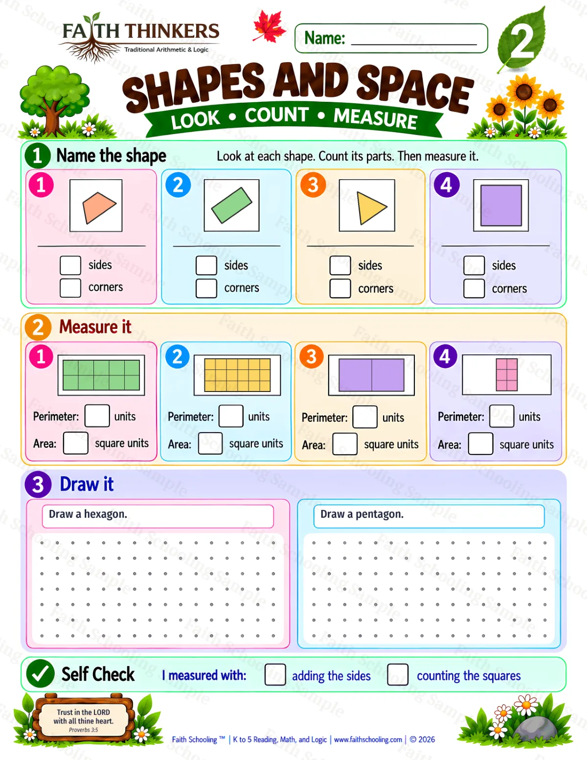2nd Grade math worksheet — Geometry Practice 2 (free printable)