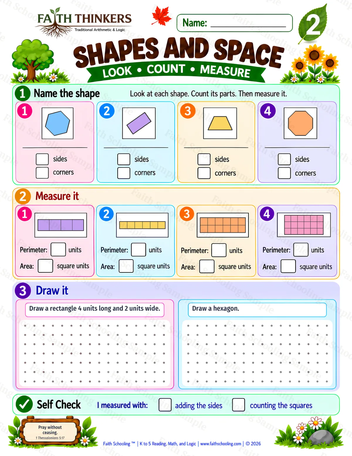 2nd Grade math worksheet — Geometry Practice 3 (free printable)