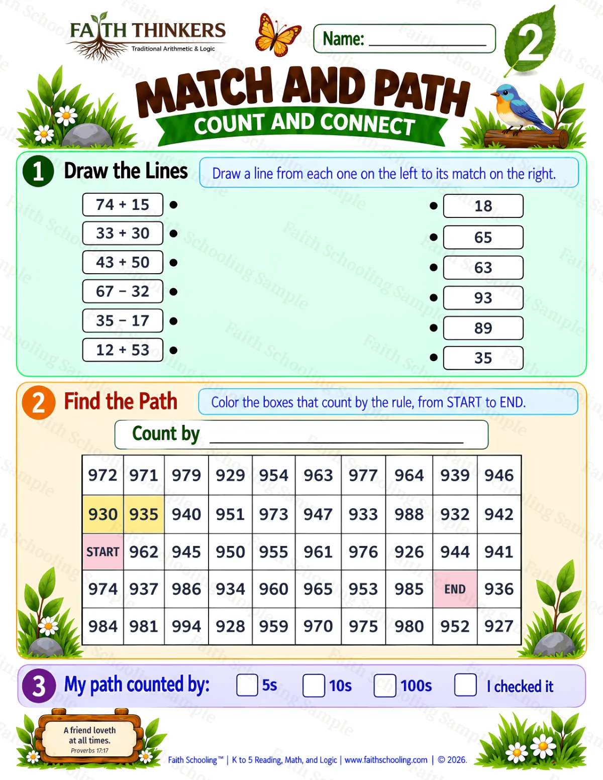 2nd Grade math worksheet — Interactive & Puzzles Practice 2 (free printable)