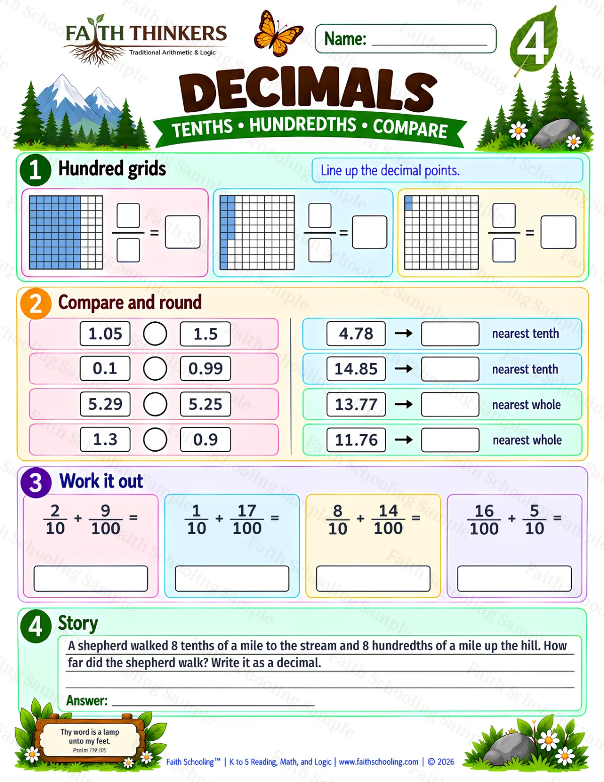 Grade 4 Math: Comparing and Ordering Decimals