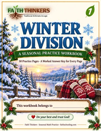 Winter Division workbook cover — Grade 1
