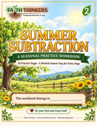 Summer Subtraction workbook cover — Grade 2