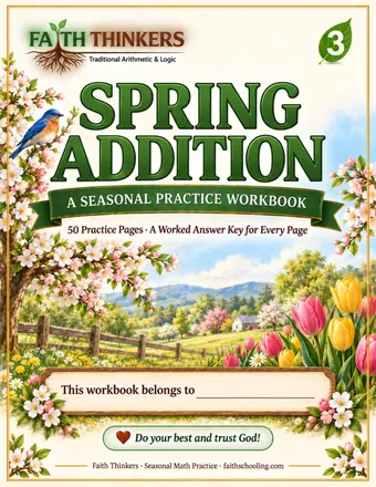 Spring Addition workbook cover — Grade 3