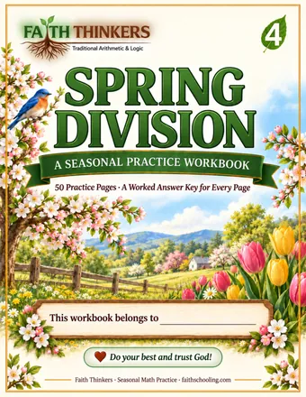 Spring Division workbook cover — Grade 4