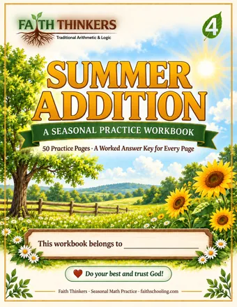 Summer Addition workbook cover — Grade 4