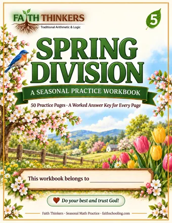 Spring Division workbook cover — Grade 5
