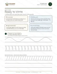 Learning Cursive page, Ready to Write