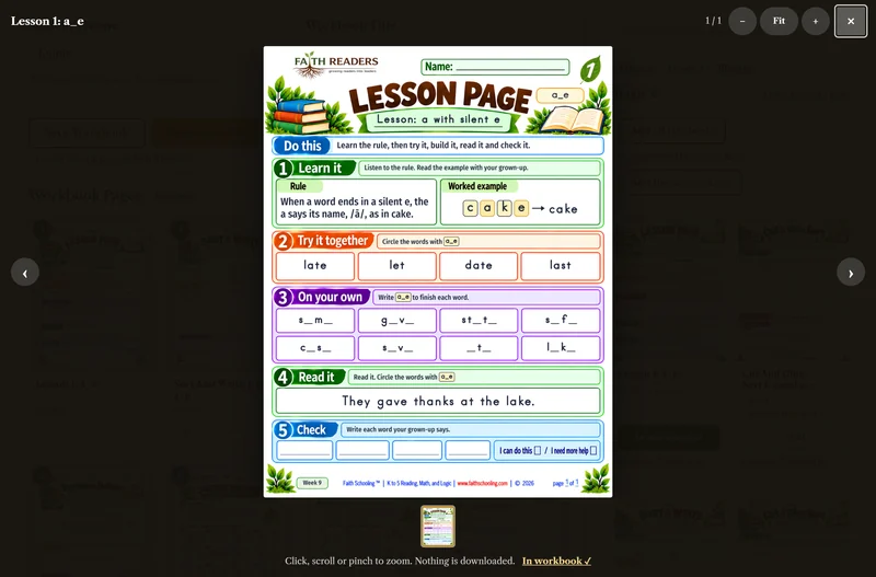 A worksheet opened full size on the site, with a button to add it to the workbook